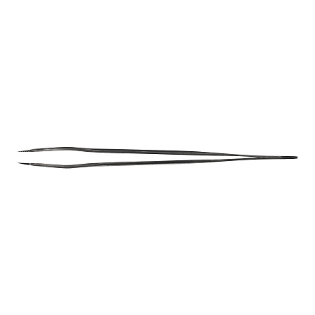 Eyelash Extension Tweezers NanoFiber Lovely, Grace Elegante Black series, 45 degrees with band, 5 mm
